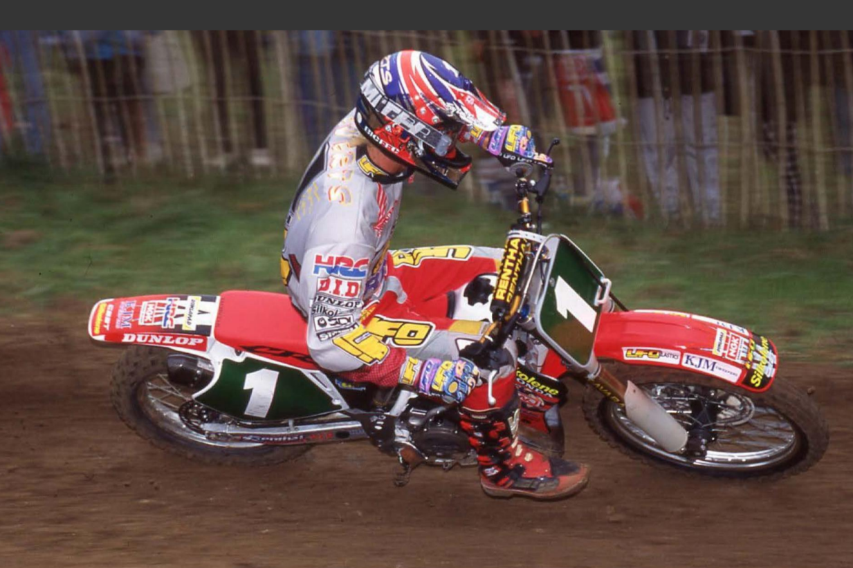 De honda rc250 van stefan everts in 1996 mx vintage